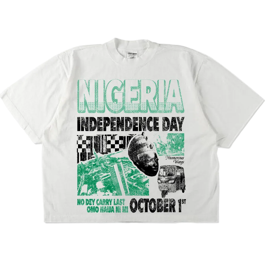 Nigeria Independence - Oversized Drop Shoulder T-shirt