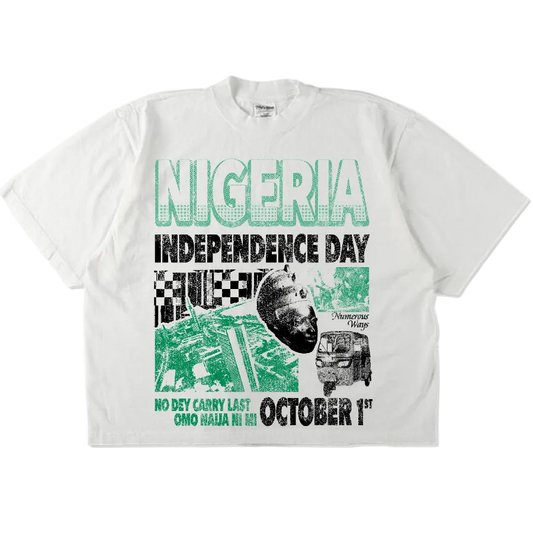 Nigeria Independence - Oversized Drop Shoulder T-shirt